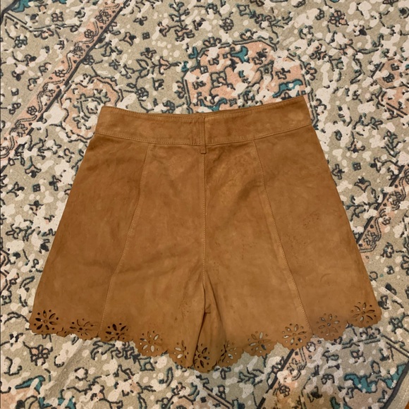 Zara Suede Cutwork Shorts - Picture 7 of 12